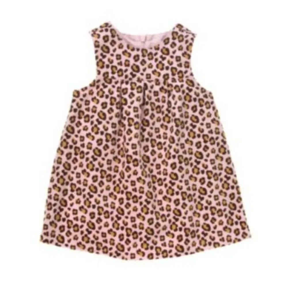 NEW Gymboree girls Dress 18-24 pink brown leopard jumper Glamour Kitty Velvet